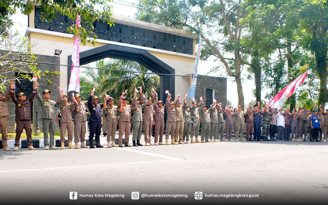 8.044 personel Satpol PP, Satlinmas, Damkar dan Masyarakat “Merangkul” Gunung Tidar